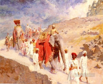  Egyptian Oil Painting - An Indian Hunting Party Persian Egyptian Indian Edwin Lord Weeks
